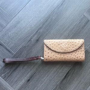 Handmade Ostrich Leather Long Wallet New